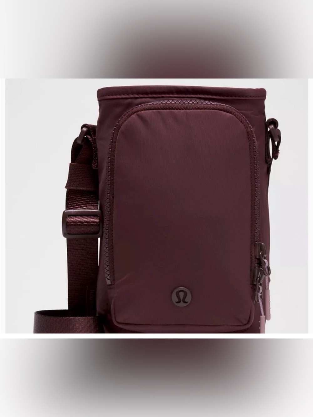 Lululemon Water Bottle Crossbody with Front Pocket burgundy NWT